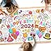 Giant Coloring Poster for Classroom Wall - Versatile 30 x 72 Inches Happy New Year Activity Poster/Table Cover, Perfect for School Parties, Happy New Year Party and Special Events Decoration