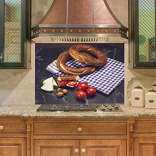 Mutfak Duvar Tezgah Arkası Sticker Kaplama Simit Peynir