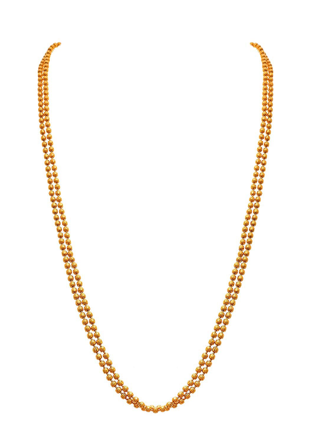 JFLJewellery for Less Traditional Ethnic One Gram Gold Plated Beaded Necklace Set with Earring for Women and Girls