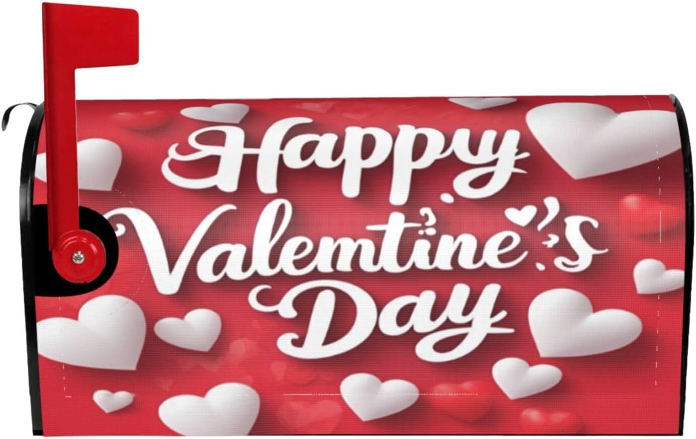 Dujiea Romantic Valentines Day Mailbox Wrap - Waterproof Magnetic Post Box Cover, Large Size 25.5"L x 21"W - Garden Yard Outside Farmhouse Home Decor