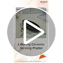 Image of Lifelong Ceramic Serving Chip and Dip Platter |Snacks Plate Set for French Fries, Pasta, Momos, Nachos & More |Designer Appetizer Serveware with Chutney Dip Bowl | Ideal for Gifting(LLCRMCDP01, Green)