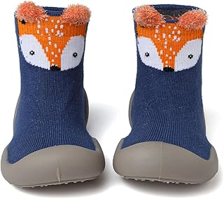 Baby Sock Shoes Toddler Cartoon Soft Rubber Sole Non Slip Indoor Floor Slipper for