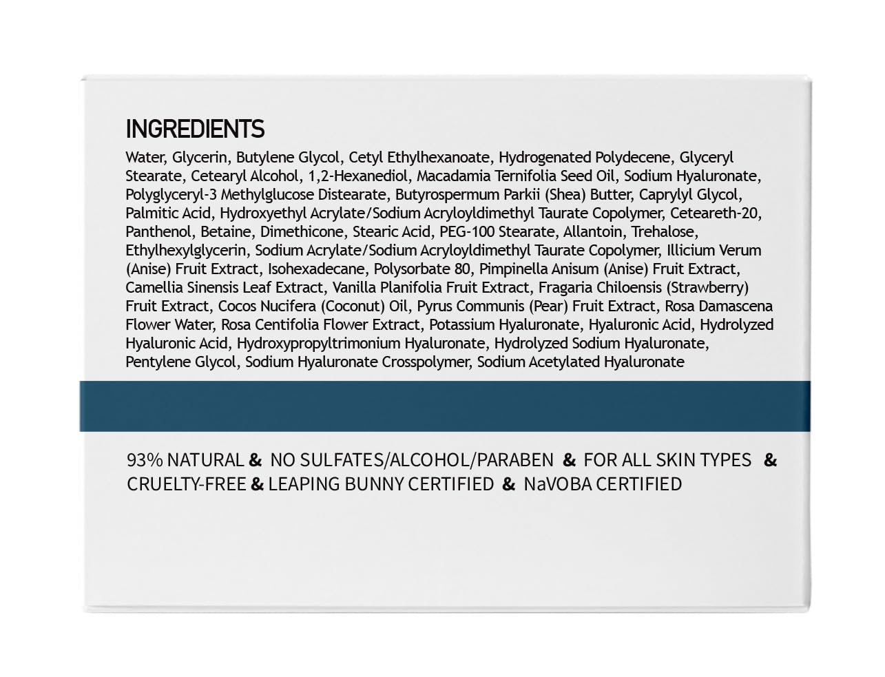 CLARA'S NEW YORK | Vegan Hyaluronic Acid Facial Cream | with Panthenol, Shea Butter | Intense Hydration Moisture Enhancing Smooth, Plump, Rich | Non-sticky, Fast-absorbing Formula | 50ml MADE IN US