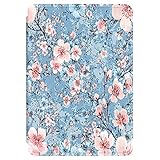 Funda Kindle Paperwhite 2012/2013/2015 Flip Carcasa Ultra Delgado PU + PC Magnética Flor Melocotón Patrón Estuche Automático Despertar o Dormir Función Cuero Caja para Kindle Paperwhite 1 2 3 (4)