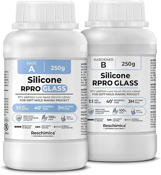 Gomma Siliconica Liquida R PRO 10 Per Stampi - 1Kg, Rapport 1:1, Atossica, Durezza 12 Shore, Per Fai Da Te E Modellismo - Foto 11