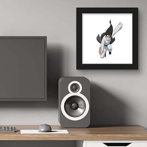 Miniatura 6 de Trends International Gallery Pops Naruto Shippuden - Arte de pared Neji Hyuga, versión enmarcada negra, 12 x 12 pulgadas