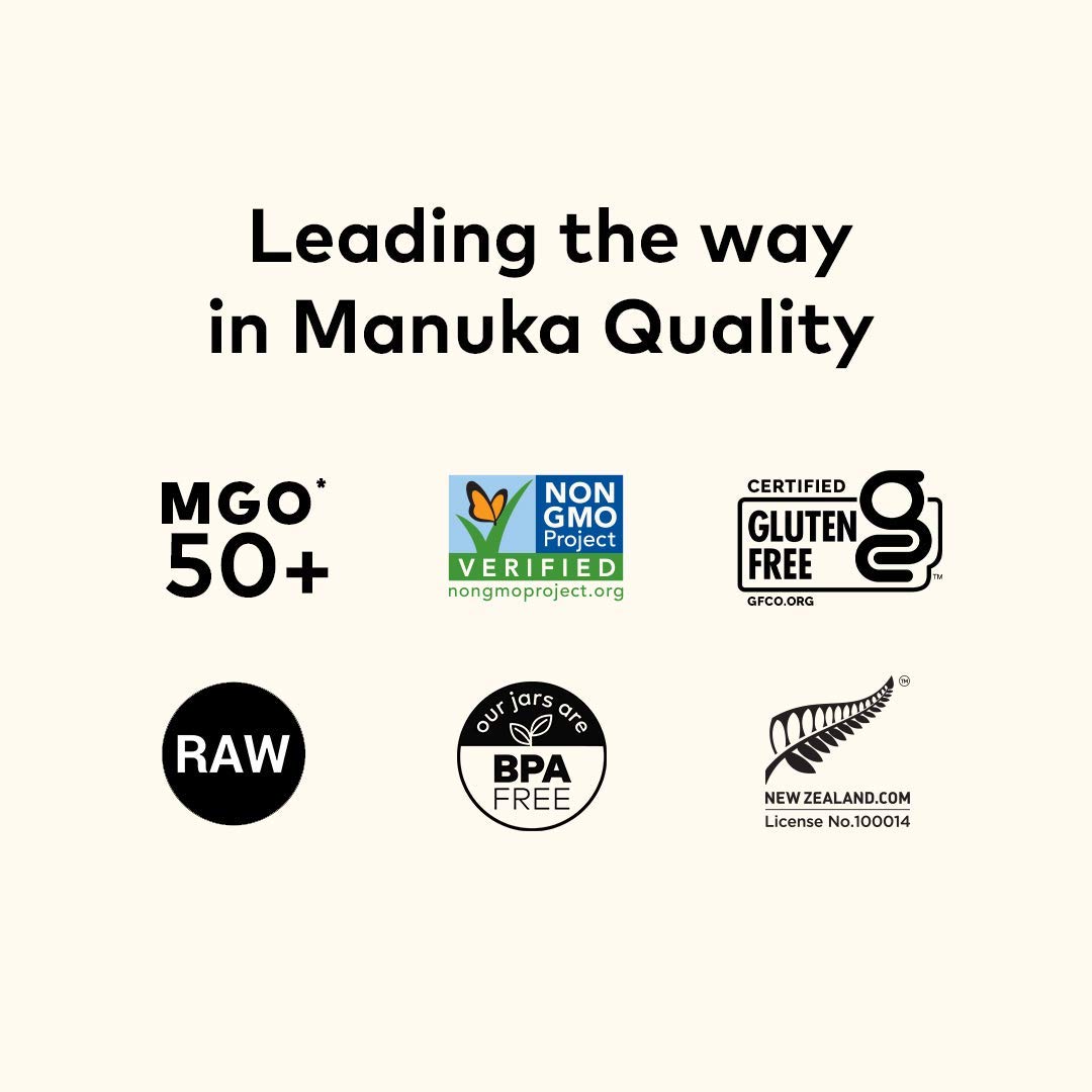 Comvita Manuka Honey MGO 50+ Multifloral - Raw Manuka Honey New Zealand, Pure & Unpasteurized for Tea & Wellness, Superfood Sugar Alternative, Wild, Non-GMO - 500g (17.6 oz)
