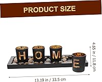 Vista 3 de Candelabro decorativo de vidrio con diseño de letra para restaurante casero