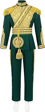 Prince Fiyero Cosplay Costume Men Wizard Fiyero Costume Coat Pants Belt Uniform Outfit Halloween Suit Adult