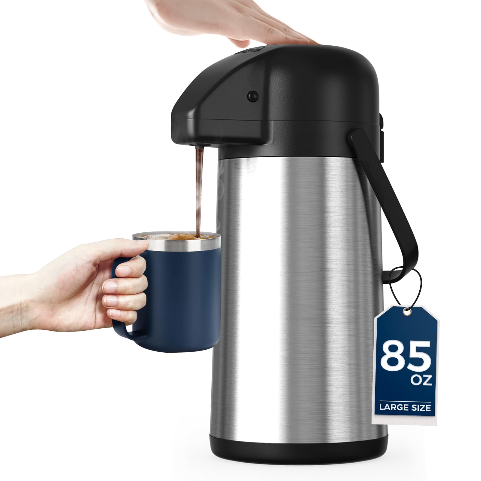 Coffee Carafe for Keeping Hot, 85OZ Airpot Coffee Dispenser with Pump