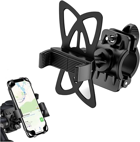 Miniatura 1 de YanHLQJY Soporte de teléfono para motocicleta, soporte de teléfono para bicicleta, soporte universal para teléfono de bicicleta, soporte ajustable