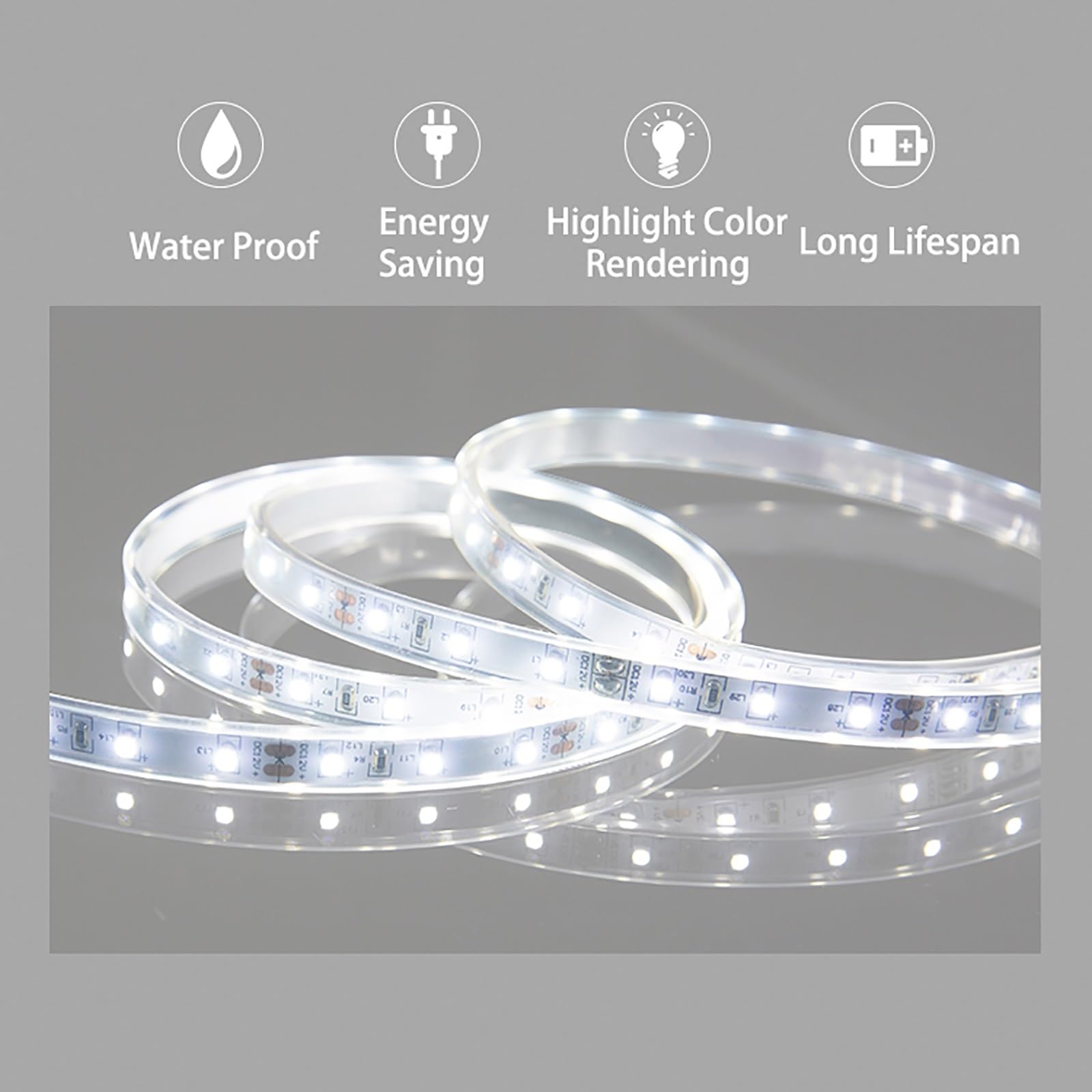 Specchio Bagno LED,Specchio Trucco con Luci,Dimmerabile,Anti Appannamento,Specchio Montato a Parete con Smart Touch Button,Specchio da Bagno Senza Cornice alla Moda (Size : 50cm)