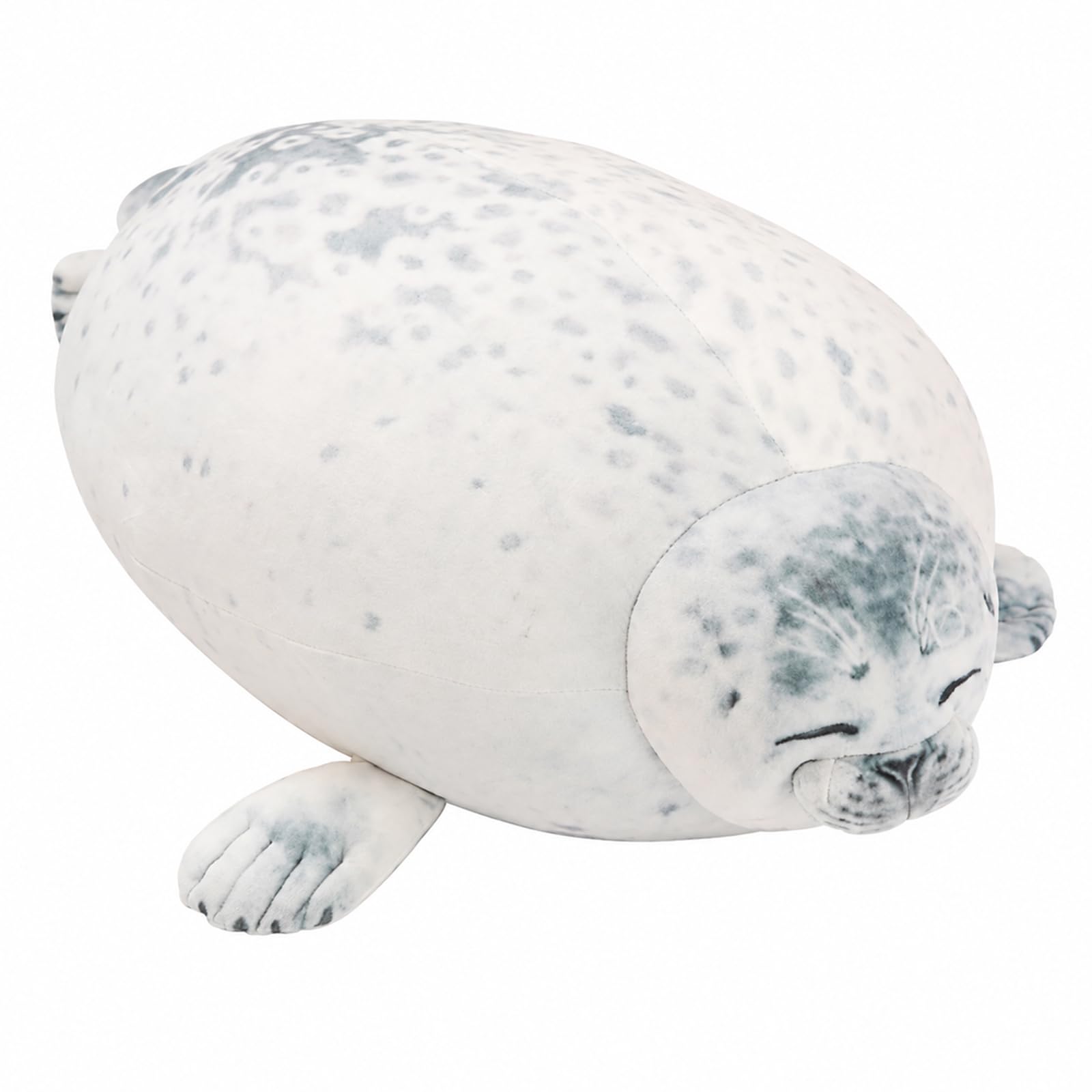 Dei tkeyts Seal Plush Hugging Pillow, Cotton Stuffed Animals Plush Toy, White