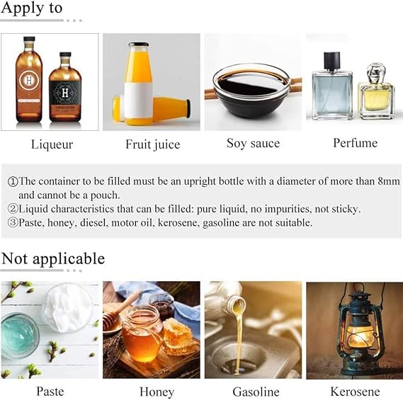 Liquid Filling Machine, 3.2L/min Automatic Bottle Liquid Filling Machine, Electric Liquid Filling Equipment for Liquid, Perfume,Water, Juice, Concentrated Oil