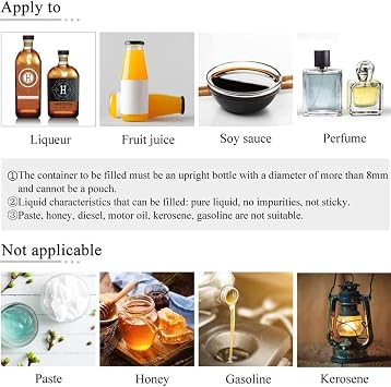 Liquid Filling Machine, 3.2L/min Automatic Bottle Liquid Filling Machine, Electric Liquid Filling Equipment for Liquid, Perfume,Water, Juice, Concentrated Oil