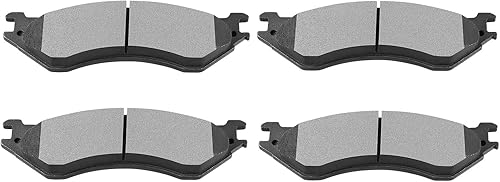 SCITOO D1077 Kit de pastillas de freno semimetálicas de repuesto trasero para Dodge Ram 1500 2004-2008, para Dodge Ram 2500 2003-2008, para Dodge