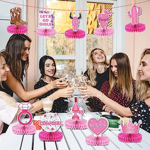 12Pcs Let's Go Girls Bachelorette Party Centerpieces Western Cowgirl Bachelorette Party Decorations For Western Disco Party Western Cowgirl Theme Last Rodeo Bachelorette Birthday Party Supplies #TOP4