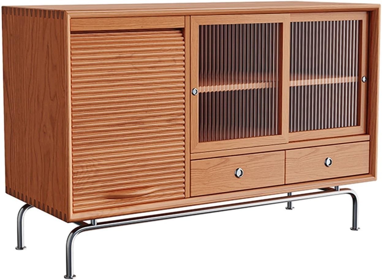 Entryway Cabinet Solid Wood Sideboard, Kitchen Storage Cabinets, Storage Unit with Drawers and Door, for Bedroom, Living Room, Kitchen, Hallway Sideboard Storage Cabinet(02)