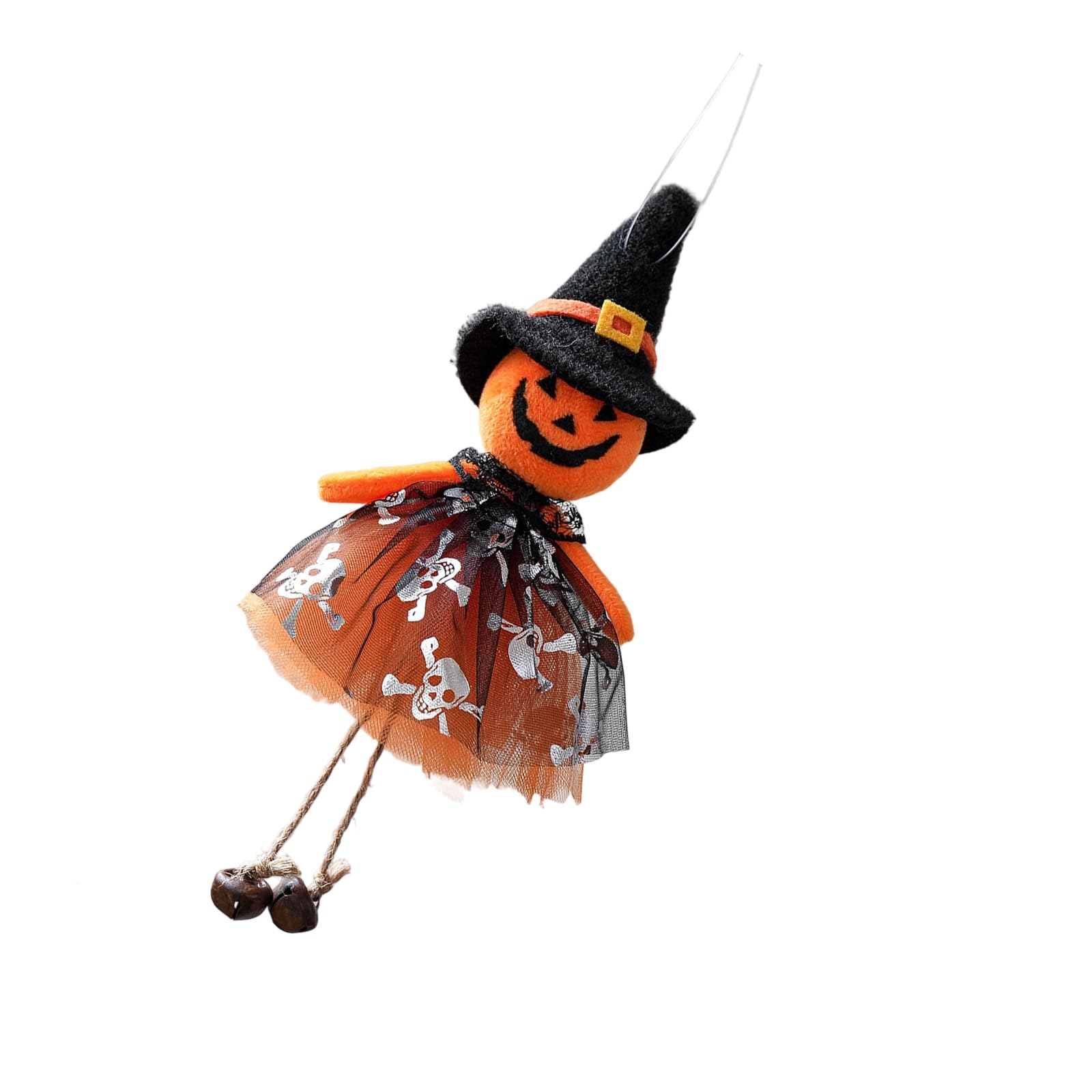 carotoe Halloweens Themed Fabric Hanging Ornament Scary Eerie Decorations Witch Black Cats Pumpkin Phantoms for Indoor Outdoor Use Halloweens Fabric Hanging Ornament