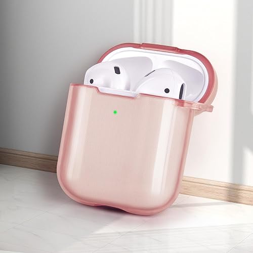 Vista 2 de AIRSPO Funda para Airpods, funda para Airpod de 2ª generación, funda protectora de TPU suave transparente compatible con Apple AirPods 1/2 funda