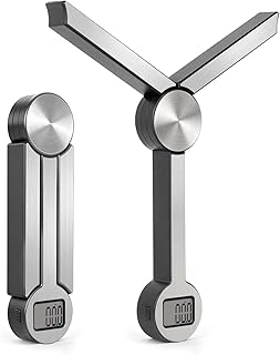 Folding Food Scale Silver/Black image