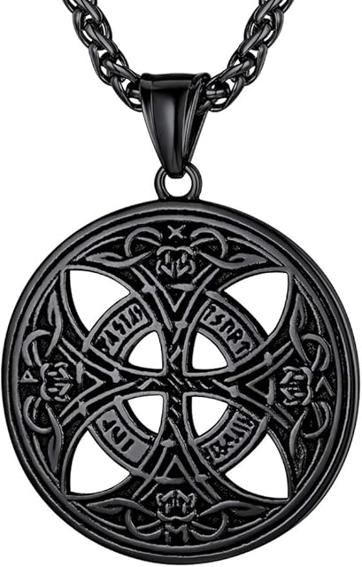 FaithHeart Irish Jewellery Stainless Steel Celtic Knot/Pentagram/Life Tree Pendant Necklace Talisman Amulet Gifts for Men Women(Gift Box Send)