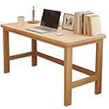 Computer Desk Solid Wood Home Student Study Table Simple Office Workstation Crisp Texture, Smooth Finish Suitable for A Wide Range of Applications (Color : Log Colour, Size : 120 * 50 * 75cm)
