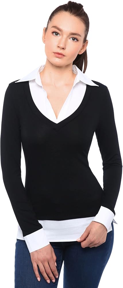Blouse Femme à Manches Longues Style Boléro - Mannequin 178 Cm Porte Du S - 4