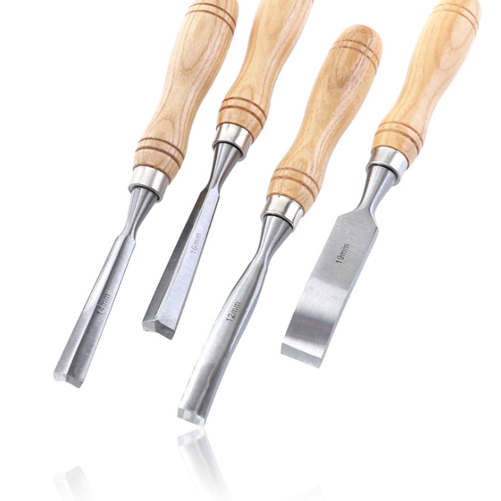 Holz Schnitzerei Handmeißel Set, 12-Tlg Profi Holz Bearbeitungs Werkzeug, Holzmeißelset Tranchiermesser Holzschnitzset Mit Holzgriffen Und Aufbewahrungskoffer