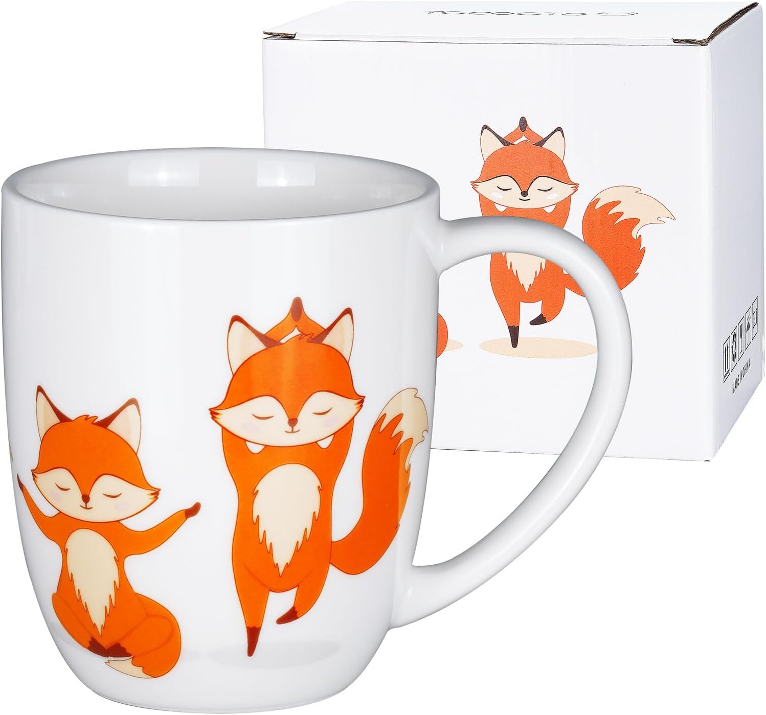 Amazon.com: ToCooTo Fox Ceramic Coffee Mug Handmade Porcelain Tea Mug ...
