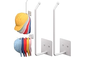 2 Pack Baseball Cap Organizer for Wall, Heavy Duty Baseball Cap Rack,...