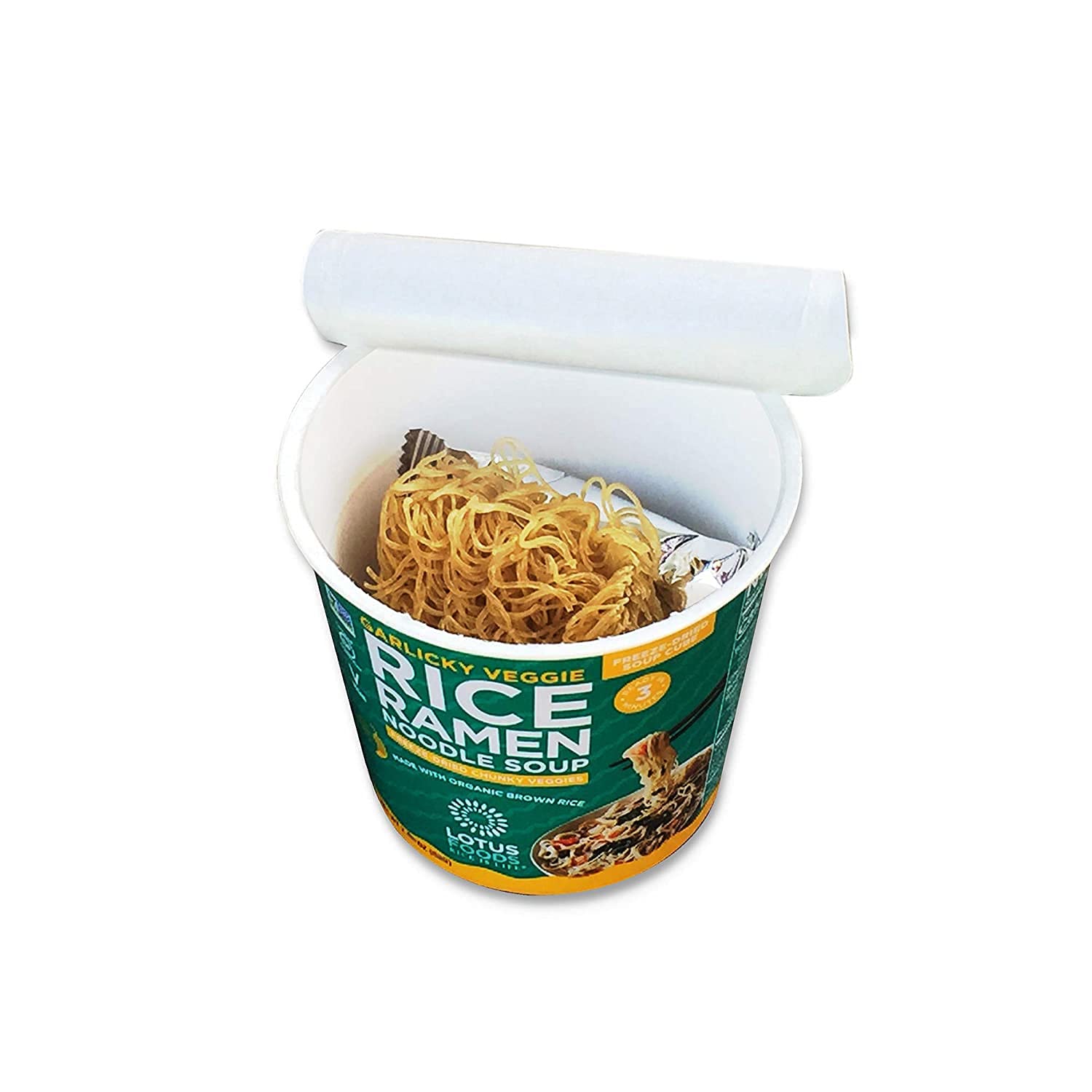 Lotus Foods Garlicky Veggie Rice Ramen Noodle Soup Cup With Freeze