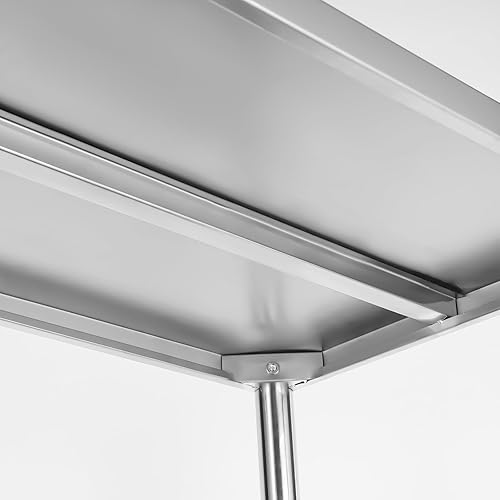 Miniatura 9 de Estantes de almacenamiento de acero inoxidable de 4 niveles, estante ajustable de pie, estante de acero inoxidable resistente para cocina,