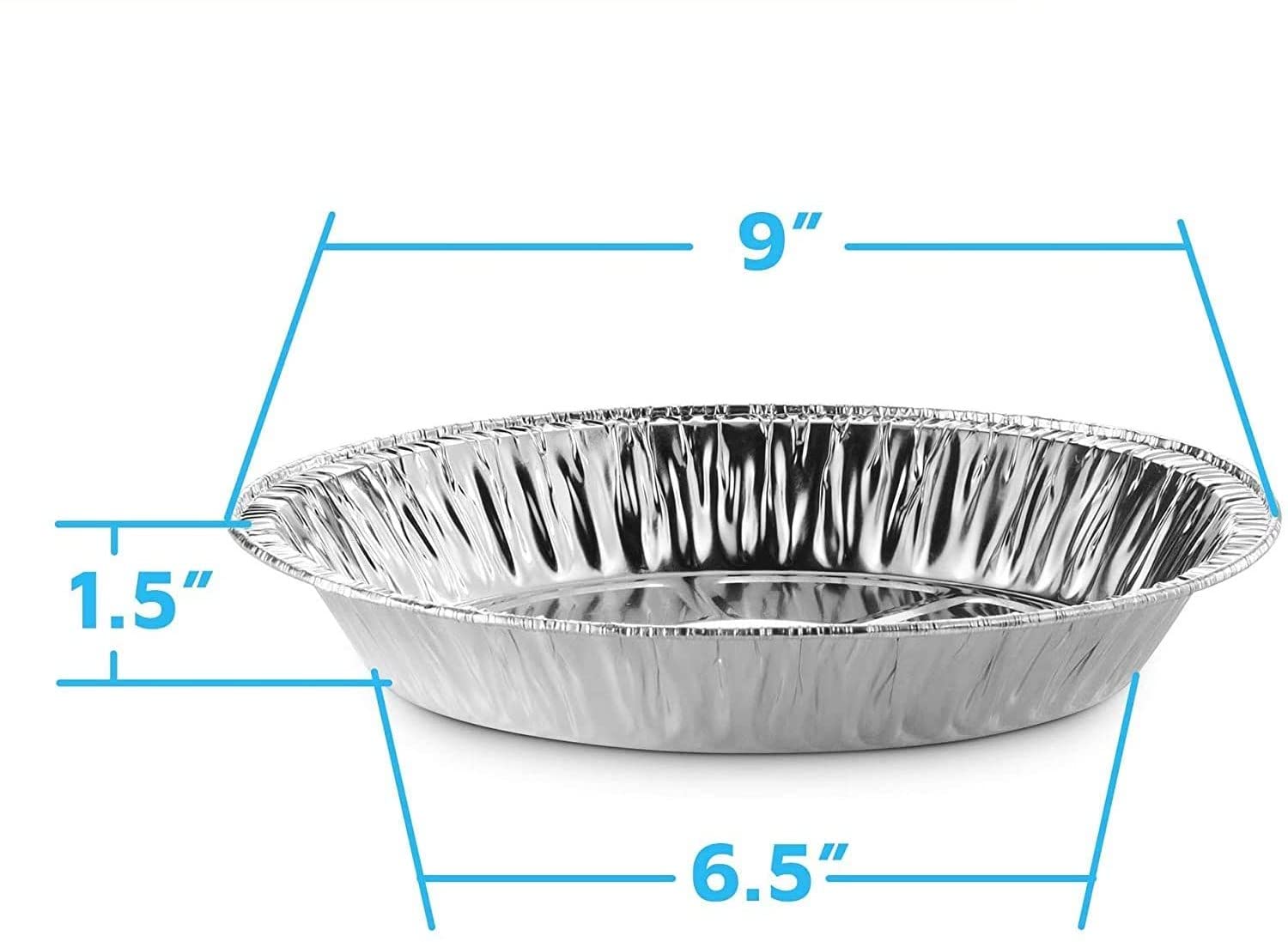 Nicole Fantini 9'' Pie Pans/Disposable Plates/Aluminum Foil Quiche Pan/Tart Tins/Pie Tins/Aluminum Pie Pans/Freezer & Oven Safe(250)