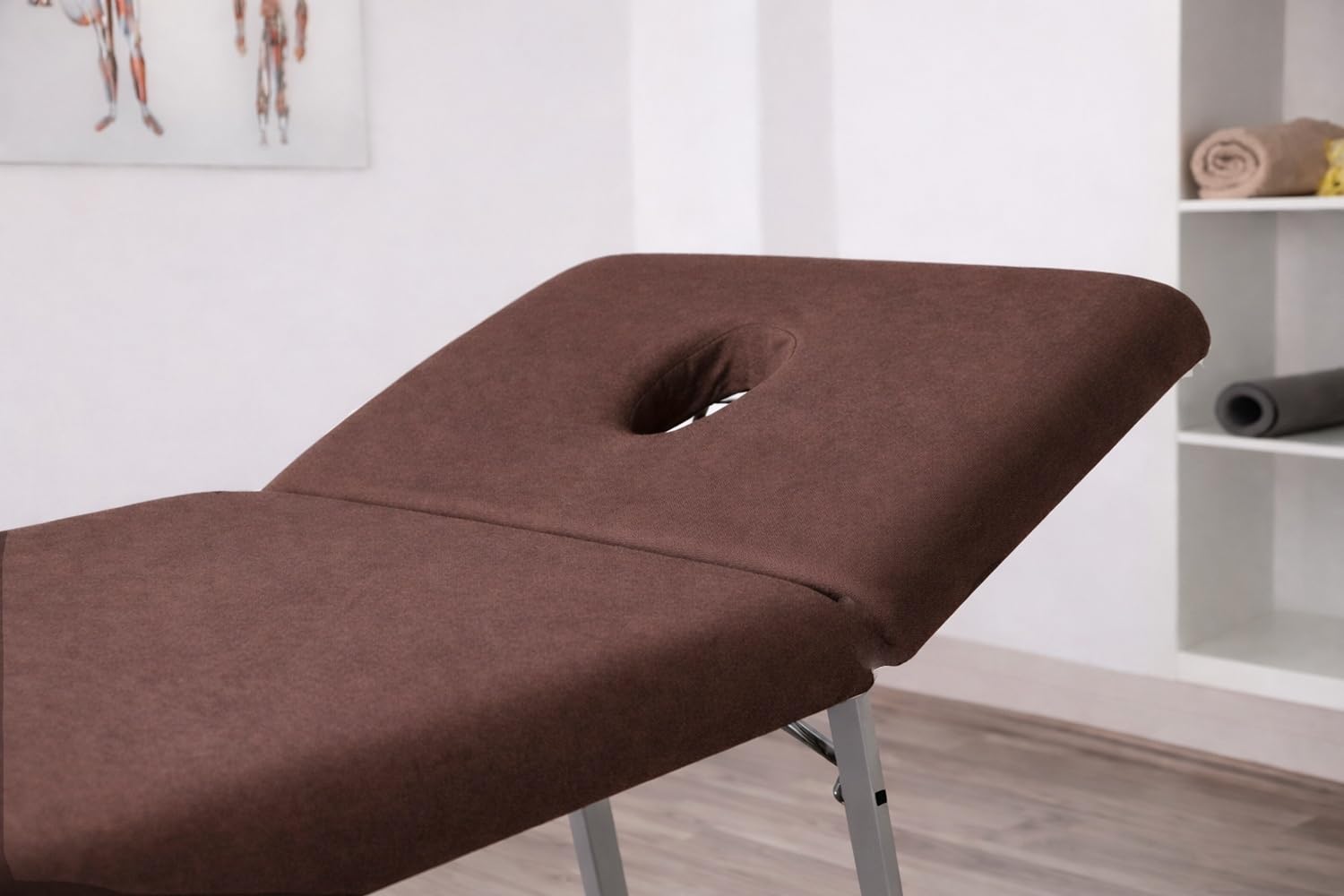 EXKLUSIV HEIMTEXTIL Massageliege Frottee Spannbettlaken mit Nasenschlitz Marke 70-80 cm x190-200 cm Schokobraun