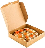Vista 1 de Restaurantware Cajas de pizza de 3.5 x 3.5 x 0.8 pulgadas, 100 cajas de pizza pequeñas desechables – cierres duraderos en pizzas, galletas