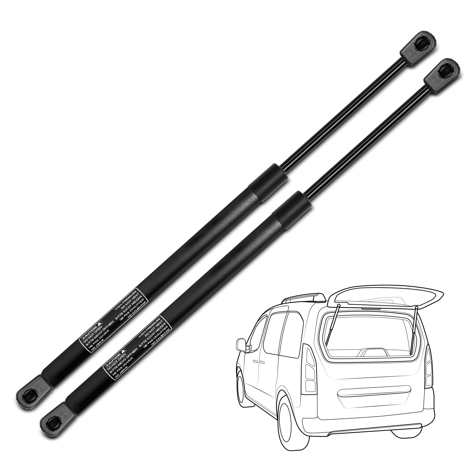 YHTAUTO Rear Window Glass Gas Struts Shocks Replacement for Nissan Pathfinder 1999-2004 & Infiniti QX4 1999-2003, Set of 2 Lift Supports, Replace# 904606W560