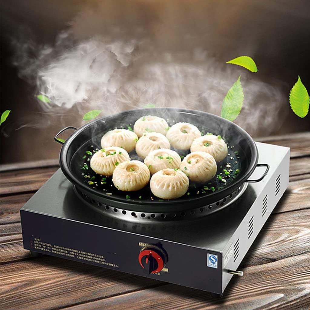 Commercial Gas Pancake Machine Frying 54cm Diameter Fryer Dumpling Steamed Stuffed Bun Maker