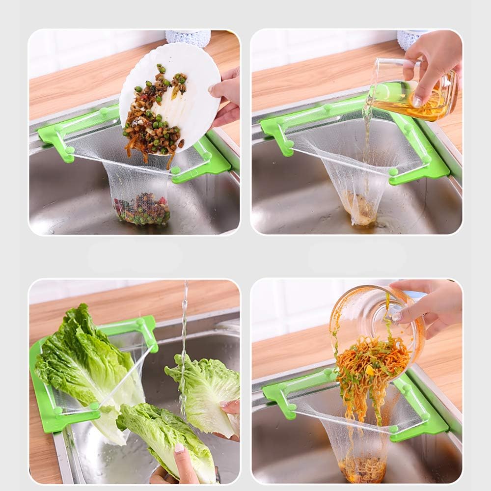 Sink Strainer Bag,Triangle Sink Strainer Bags,Disposable Sink Filter Fine Mesh Bags Kitchen Sink Storage Holder Sink Garbage Bags for Kitchen Leftovers Food Residue Filter