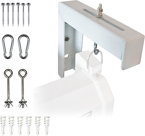 Elite Screens Tela de projetor branca de 6 polegadas, estrutura soldada de metal único, montagem de parede ou teto - Inclui ganchos e ferragens, modelo: ZVMAXLB6-W