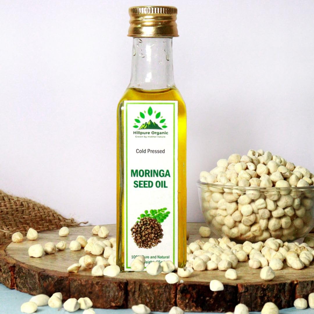 Premium Cold Pressed Moringa Seed Oil,100% Pure & Natural for Face, Hair & body (65 ml, Glass Bottle)-image-3