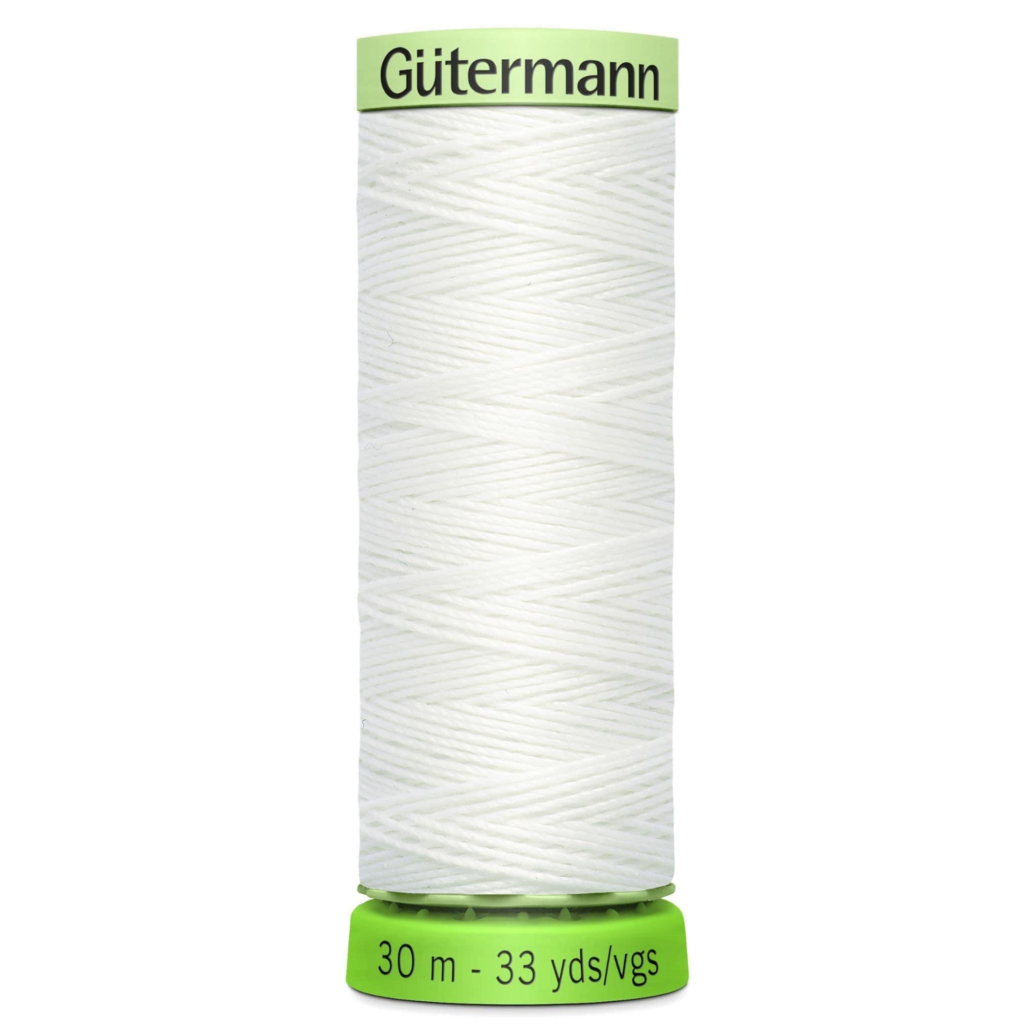 Gütermann White Gutermann 723665 800 Sew All 100% Recycled Top Stitch Thread 30Mtr, One Size