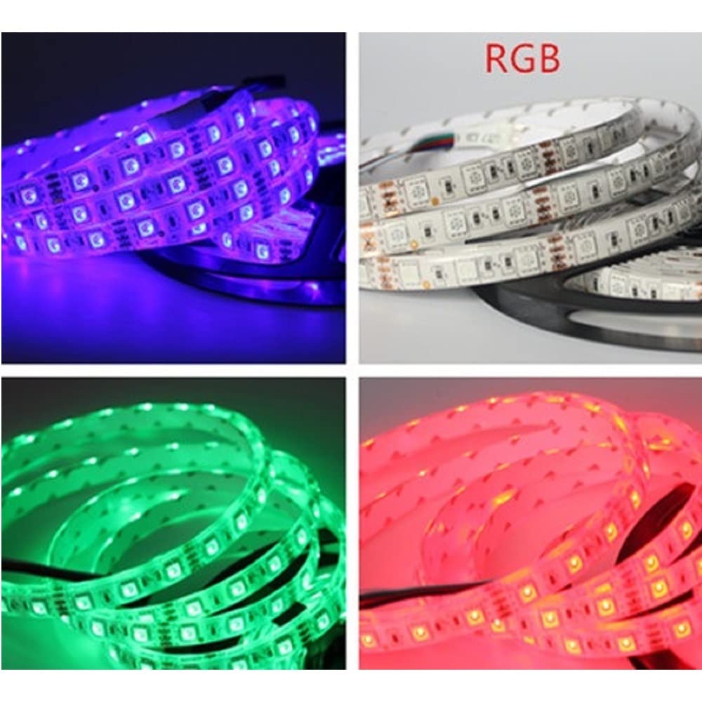 LED Accesorios decorativos 5m 10m 15m 20m DC12V 5050 RGB LED Tira impermeable RGBW RGBWW LED Tiras de luz 60led Agregar controlador Amplificador de potencia calificado 4 Exterior / interior