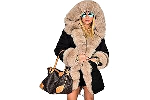 Women's Faux Fur Lined Parka, Warm Winter Outwear, Thicken Jackets