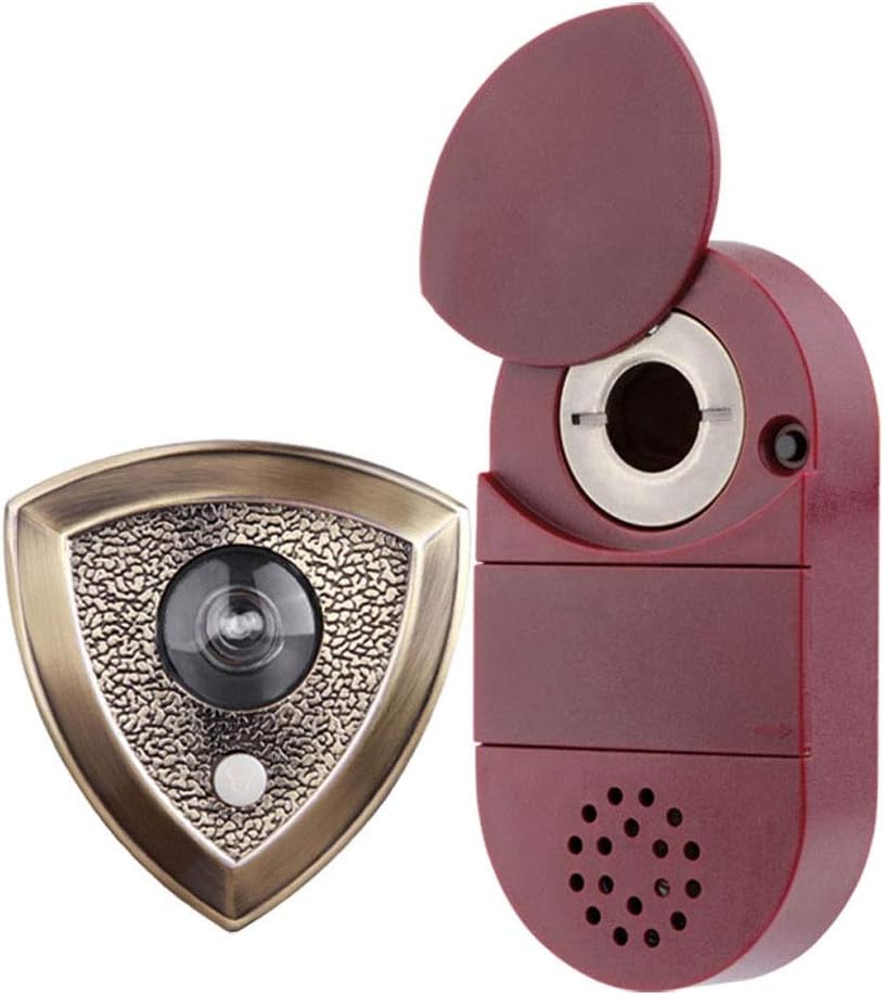 ARCH Doorbell Peephole Door Viewer Metal Door Mirror Anti-Theft Peephole with Door Bell Cat Eye One Home Anti-Voyeur (Color : Green Patina -44-85mm)