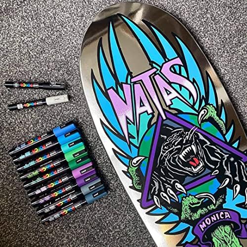 UNIBALL POSCA PC-1M Wallet of 4 MONO TONE COLOURS EXTRA-FINE BULLET TIP