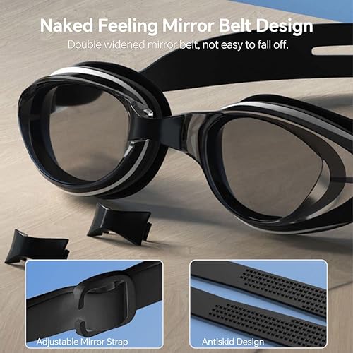 Miniatura 5 de Gafas de natación para miopía, polarizadas, antivaho, sin fugas, para mujeres, hombres, niños y adultos