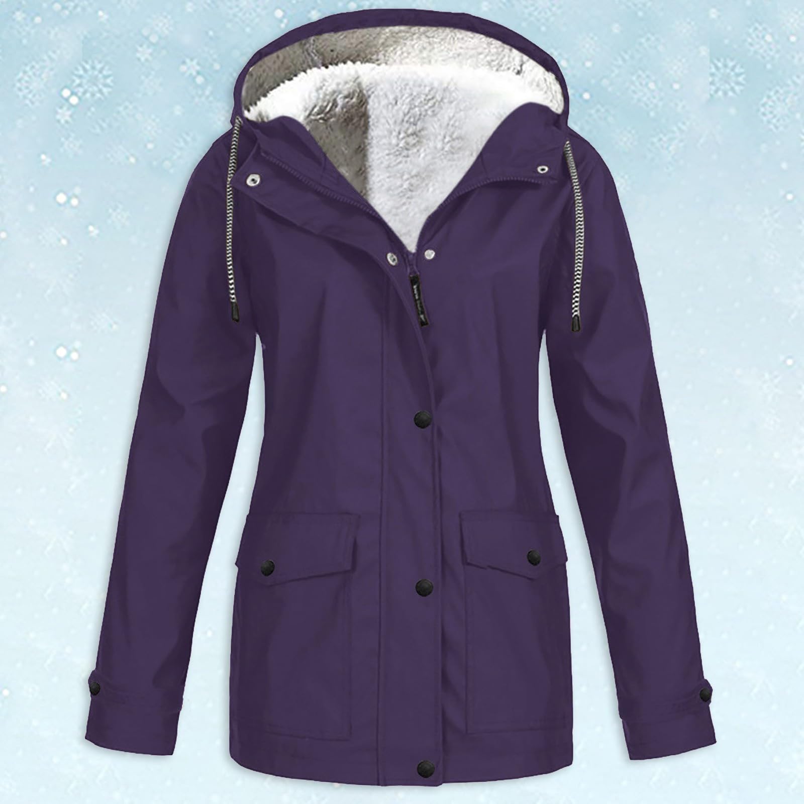 Damen Winter Fleecejacke Outdoor Wanderbekleidung Kapuzenjacke Hardshelljacke Plus Size2026