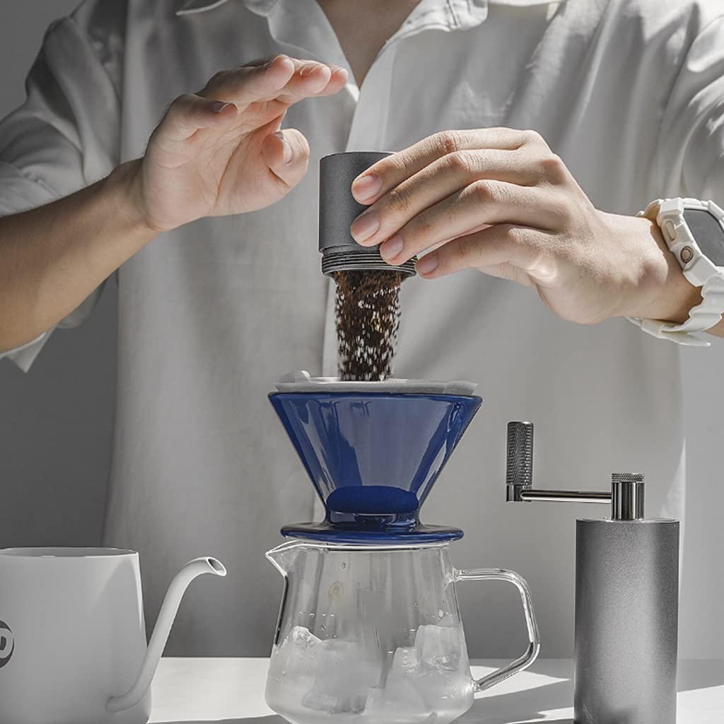 Cafetera Francesa Molinillo de café Manual - Aleación Aluminio, Frijol Entero, Molinillo con Goteo, Espresso, Prensa Francesa Café