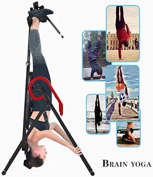 Robust Inversion Table, Height Adjustable Folding Home Fitness Teeter Inversion Table, Relieves Back Pain/Reduces Muscle Tension